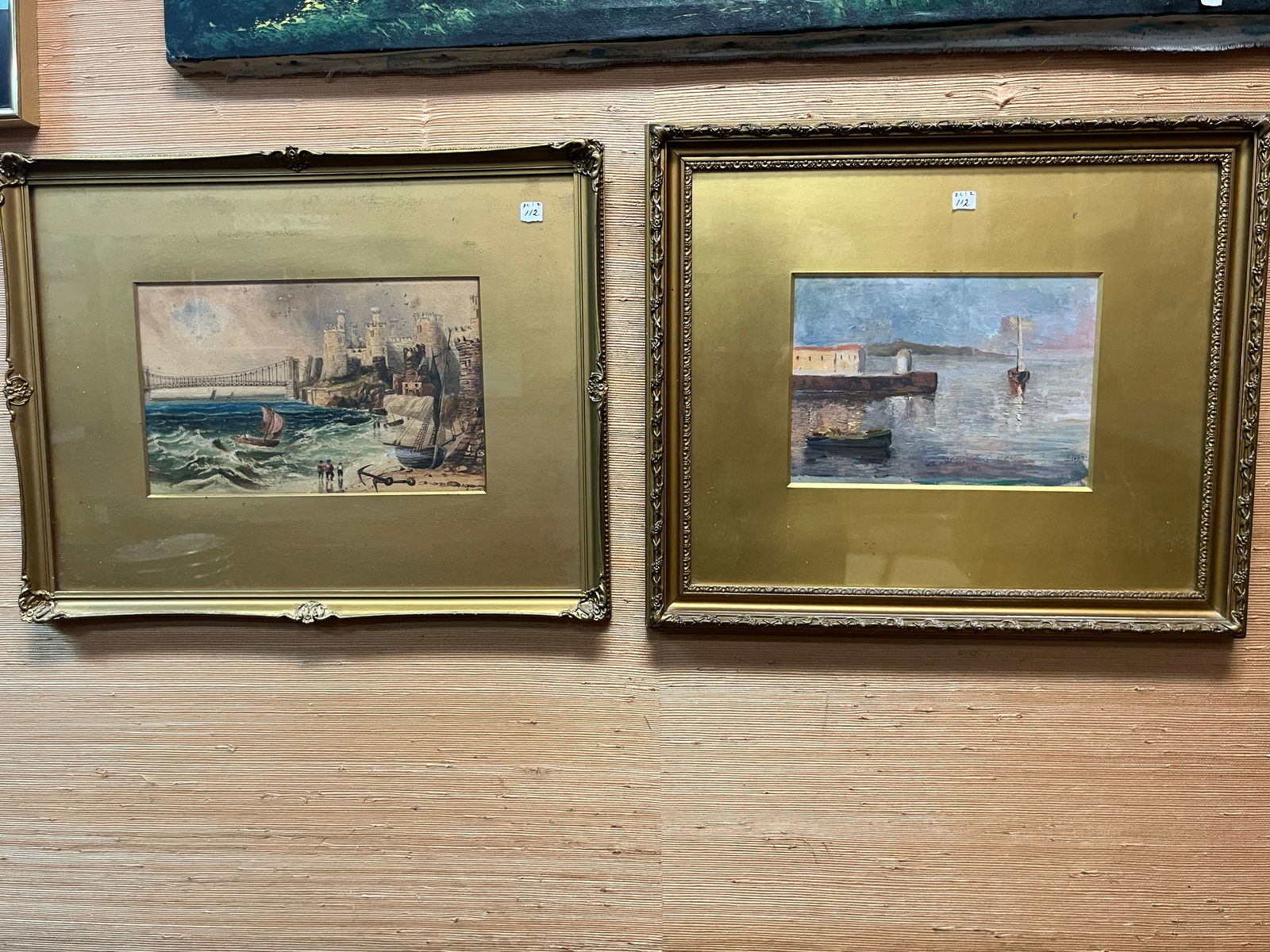 2-Gd.Frame Paintings 'Sail Boat in Bay' (1 of 6)