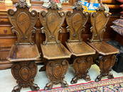 4-Italian Sgabello Hall Chairs