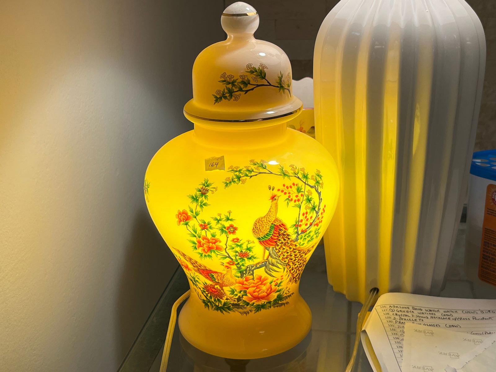 Vintage Pheasant Ginger Jar Lamp (1 of 2)