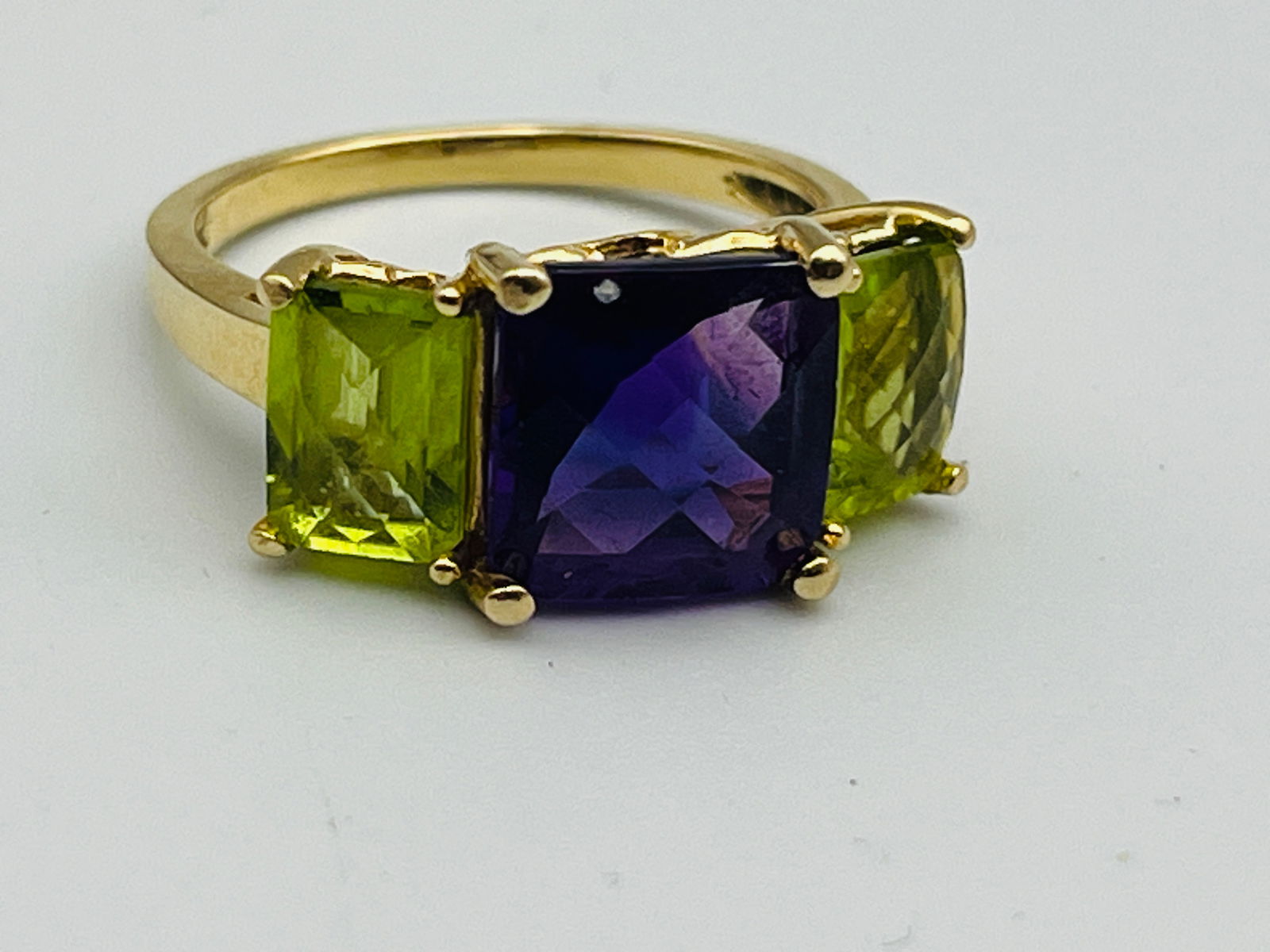 14k YG Amethyst/Peridot Ring (1 of 3)