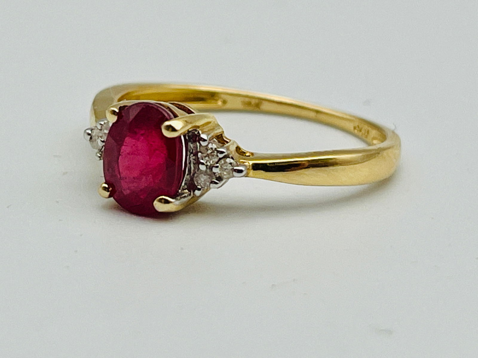 14k YG Ruby/Diamond Ring (1 of 2)