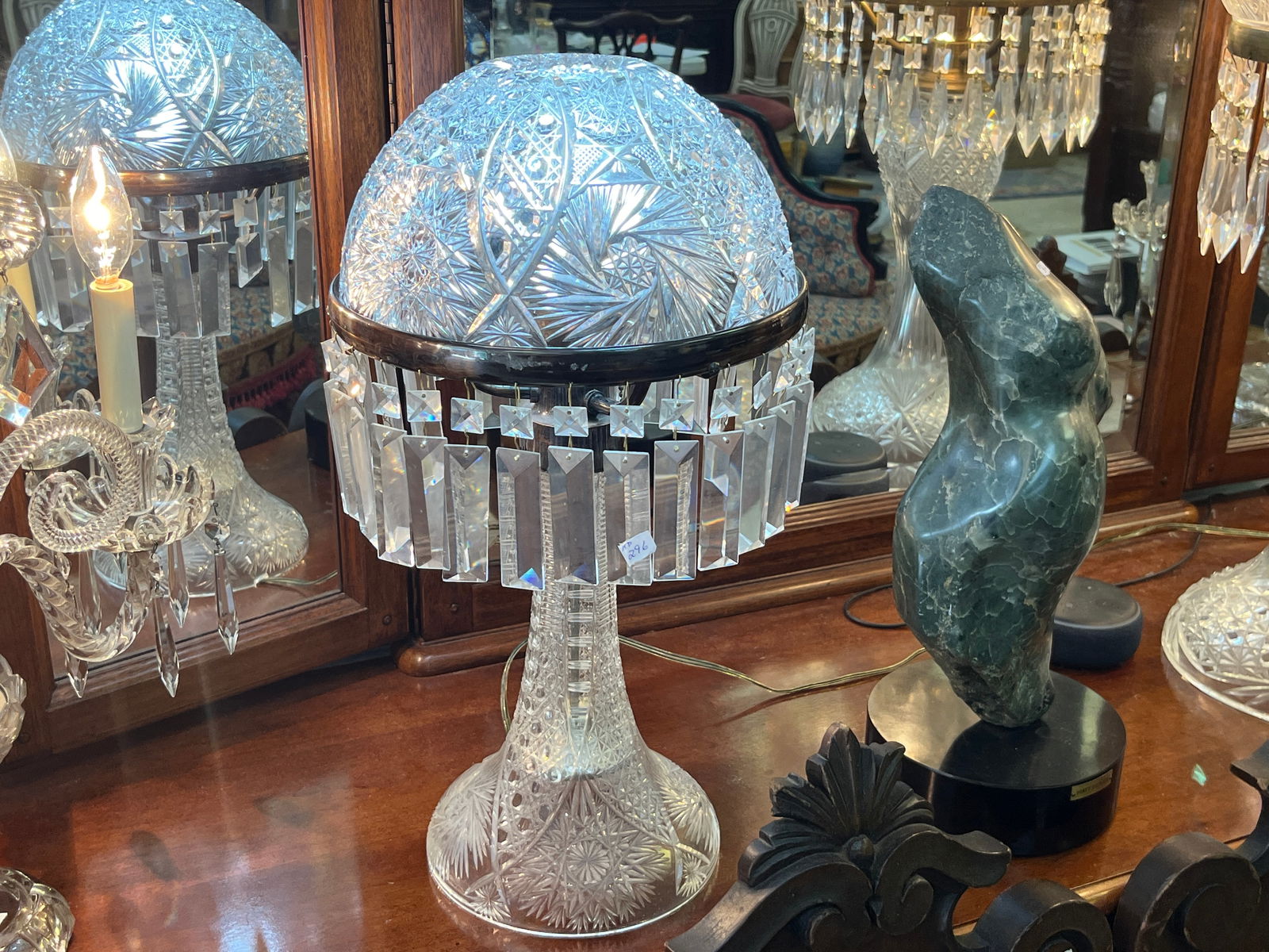 Vintage Cut Glass Lamp (1 of 3)