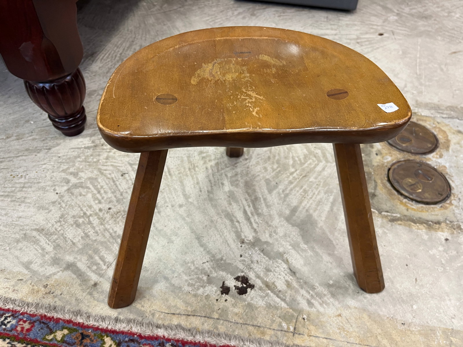 Vintage Milking Stool: Vintage Milking Stool, 12h x 13w x 10d