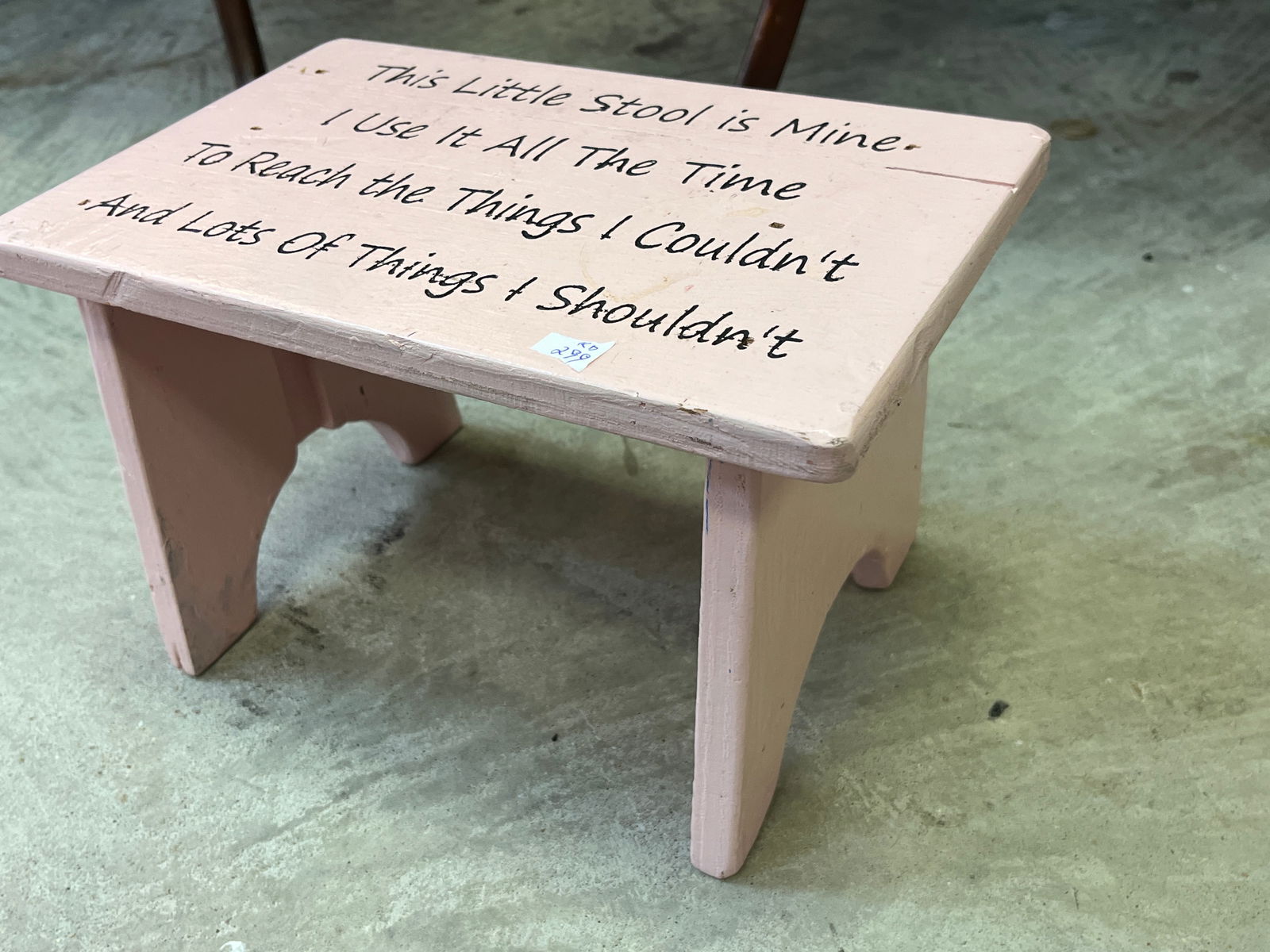 Child's Pink Reaching Stool (1 of 3)