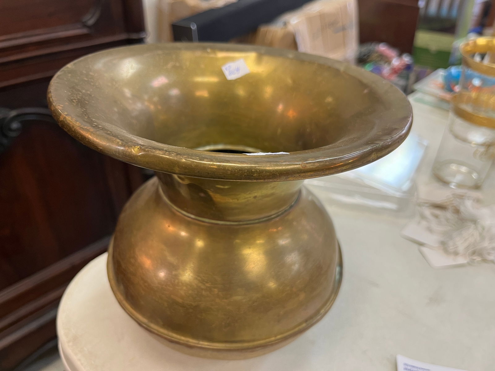 Vintage Brass Spittoon (1 of 4)