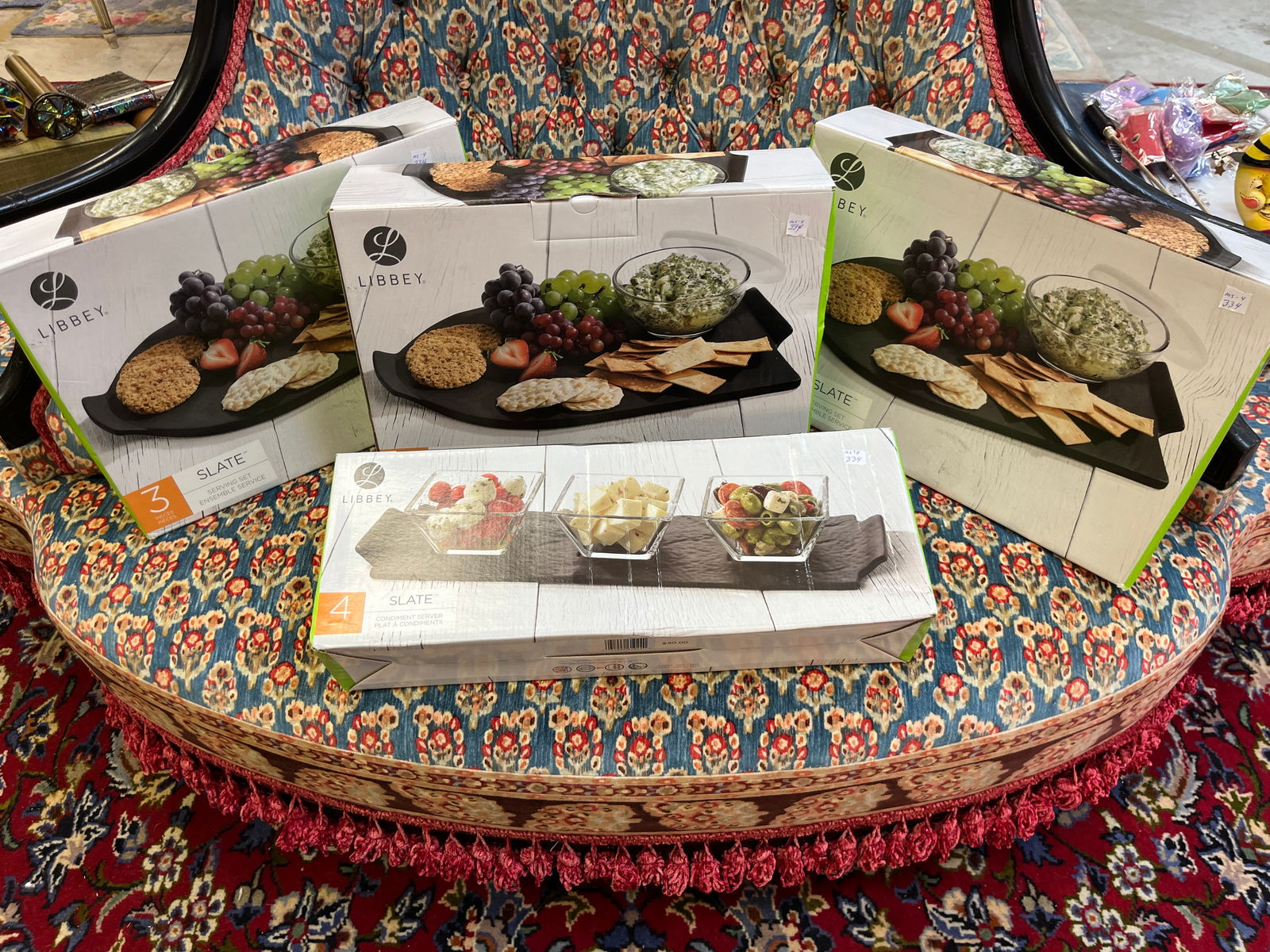 4-Boxes, Libby Slate Serving Sets (1 of 3)