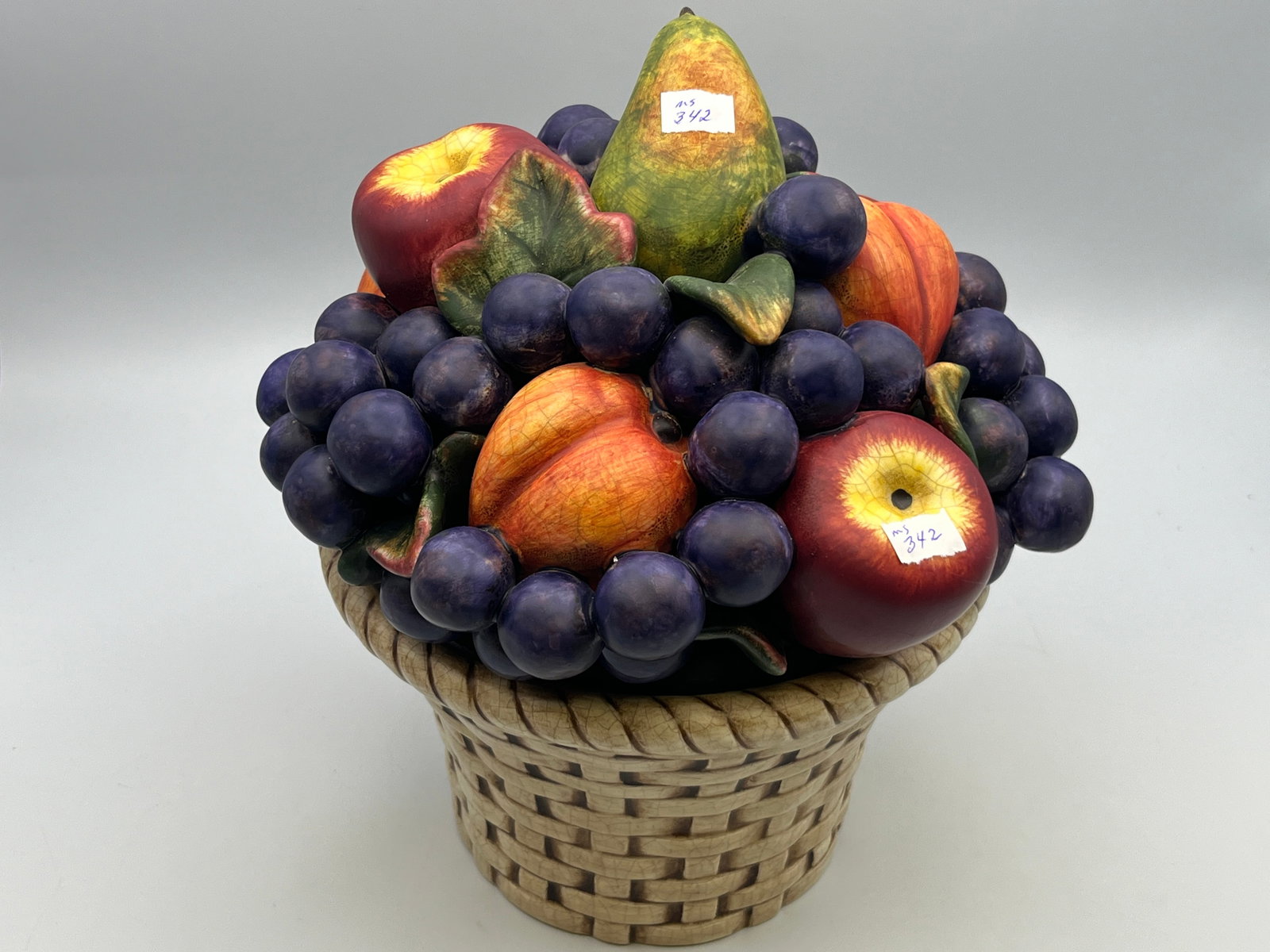 Ceramic Basket of Fruit: Ceramic Basket of Fruit