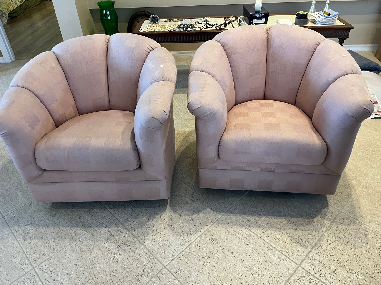 Pair Rocker/Swivel Tub Chairs (1 of 3)