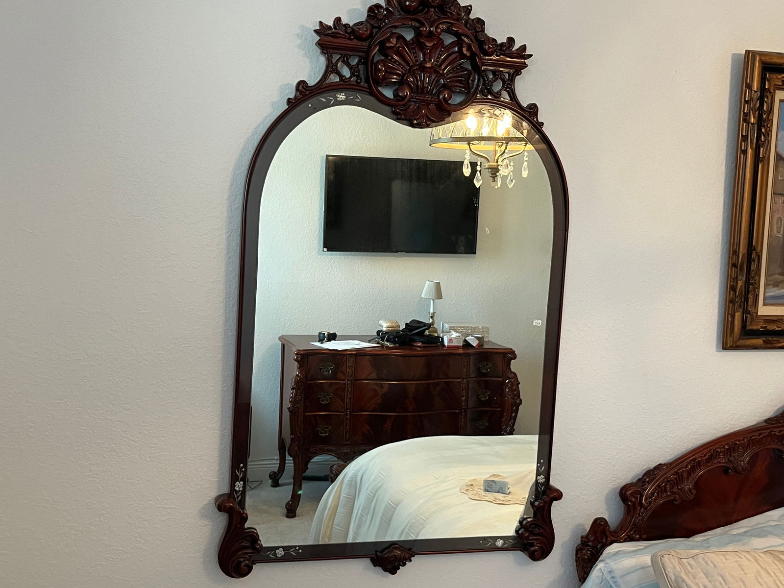 Vintage Mahog. Wall Mirror (1 of 5)