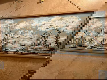 Oil/Panel'Ruins of Italy', 60"L