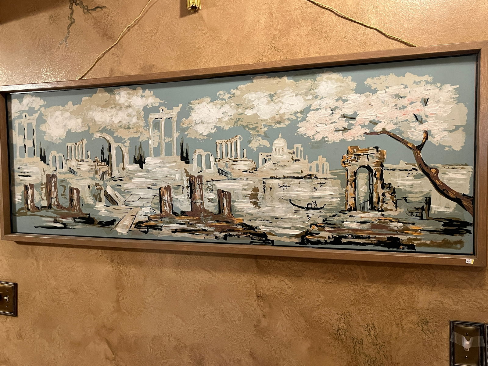 Oil/Panel'Ruins of Italy', 60"L (1 of 3)