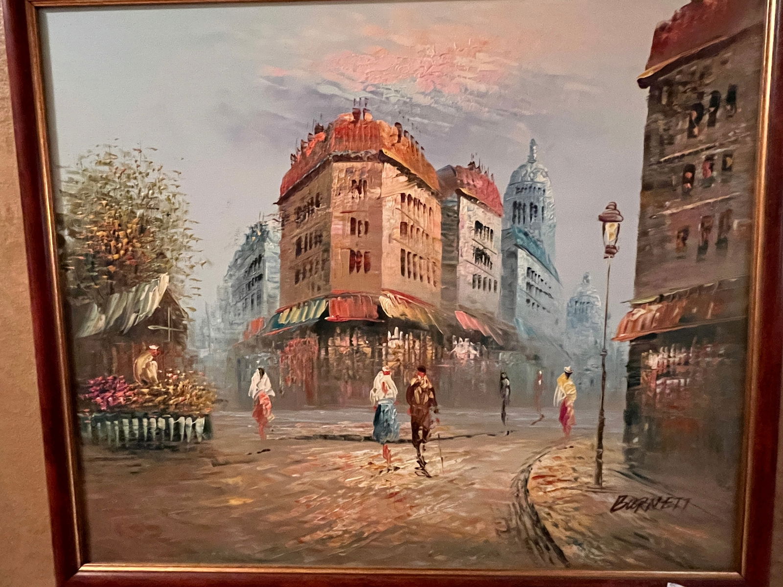 Oil/Canvas 'Paris' by Barnett (1 of 3)