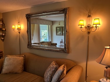 2-Light Sconces w/Crystal