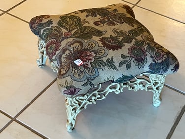 Iron Base Footstool