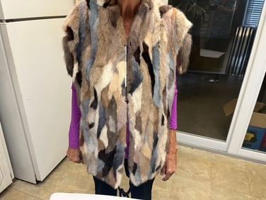 Multi-Color Mink Vest