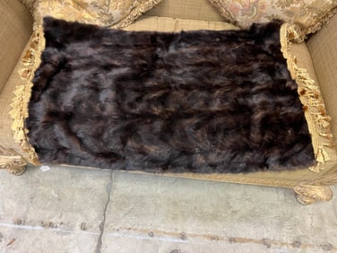 Mink Throw w/Gold Tassels
