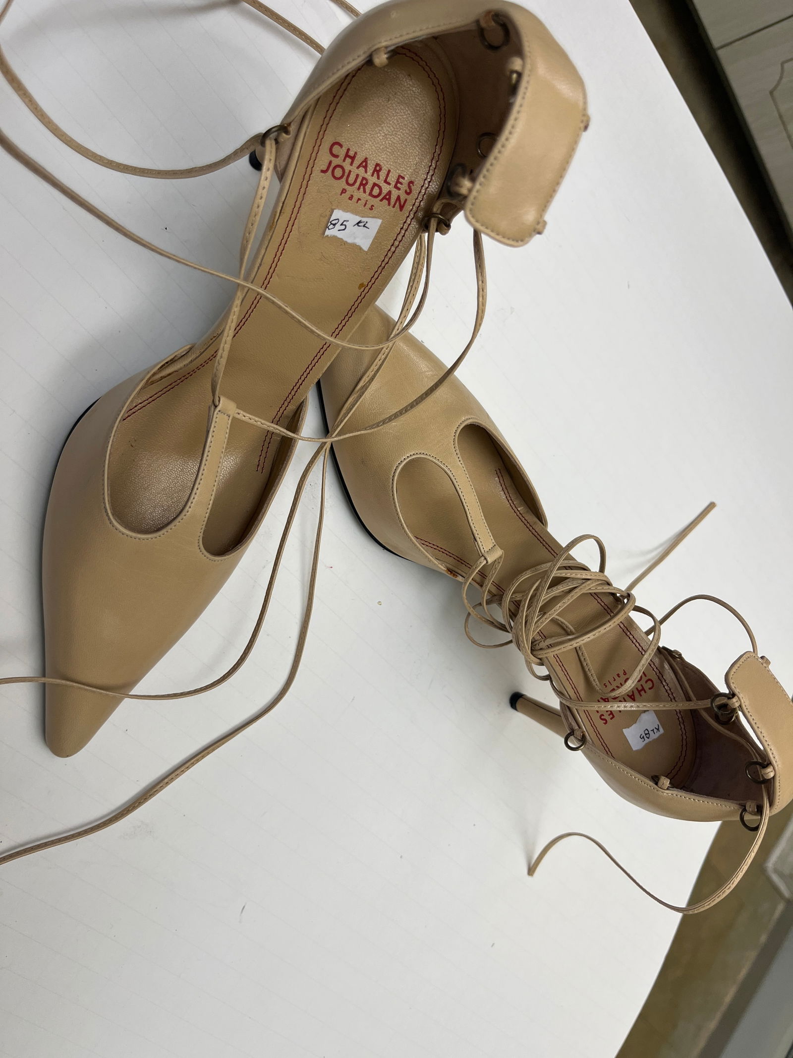 Charles Jordan Tan High Heel Shoes: Charles Jordan-Paris, 7.5 Tan High Heel Shoes