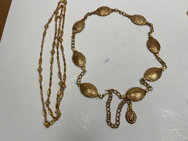 Gold Belt & Necklace