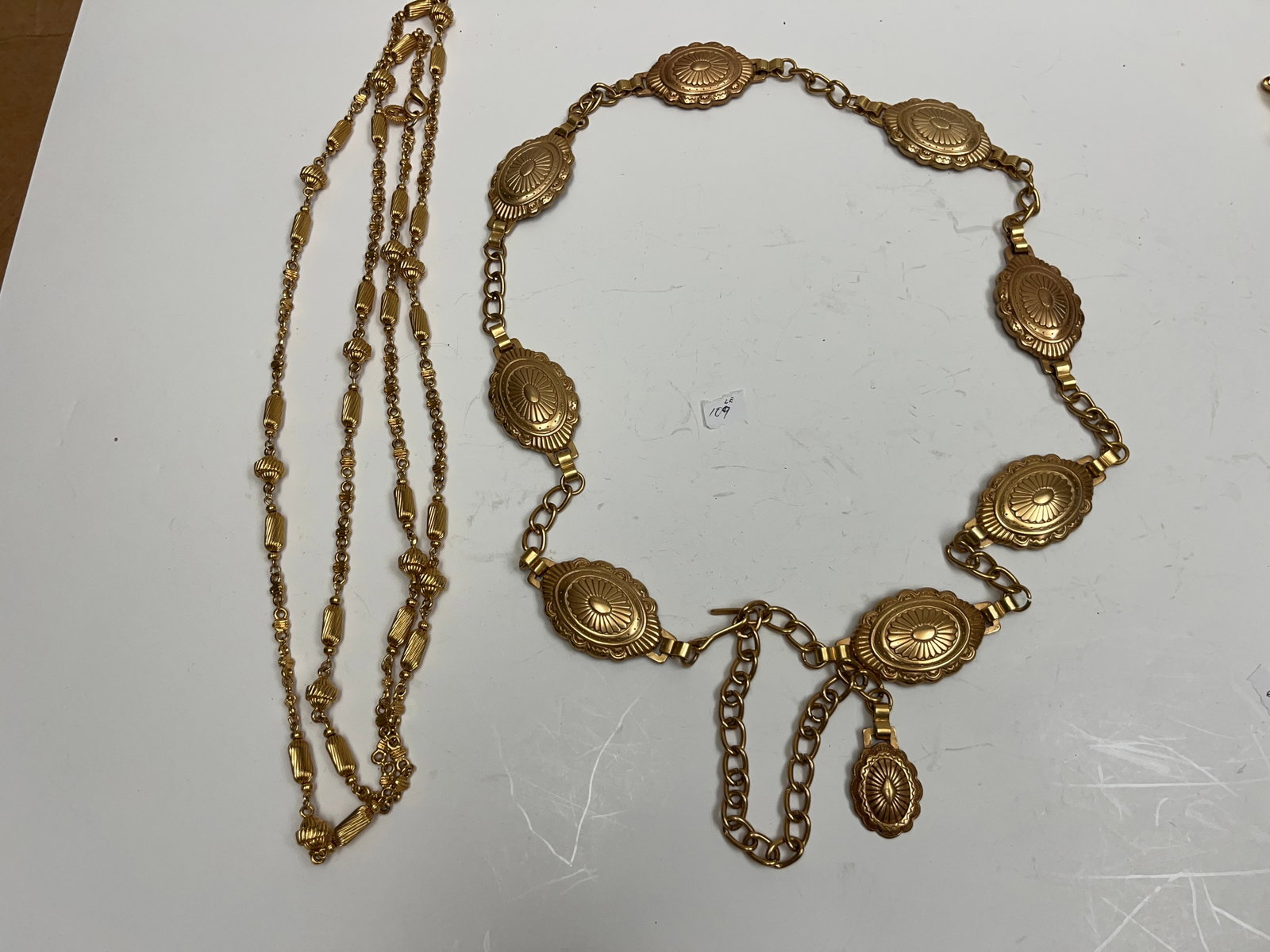 Gold Belt & Necklace: Gold Belt & Necklace