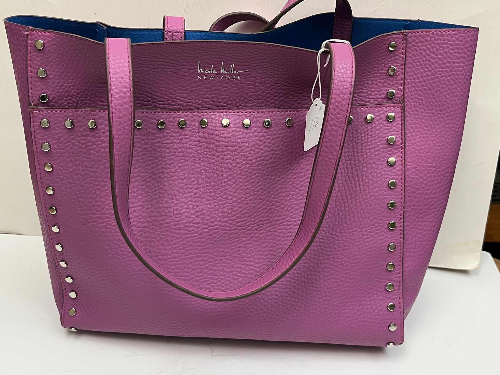Nicole Miller Mauve Handbag (1 of 3)