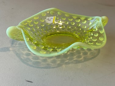 Vaseline Fenton Glass Dish