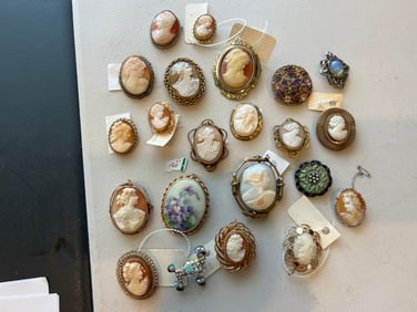 Bag Lot, Cameos & Brooches