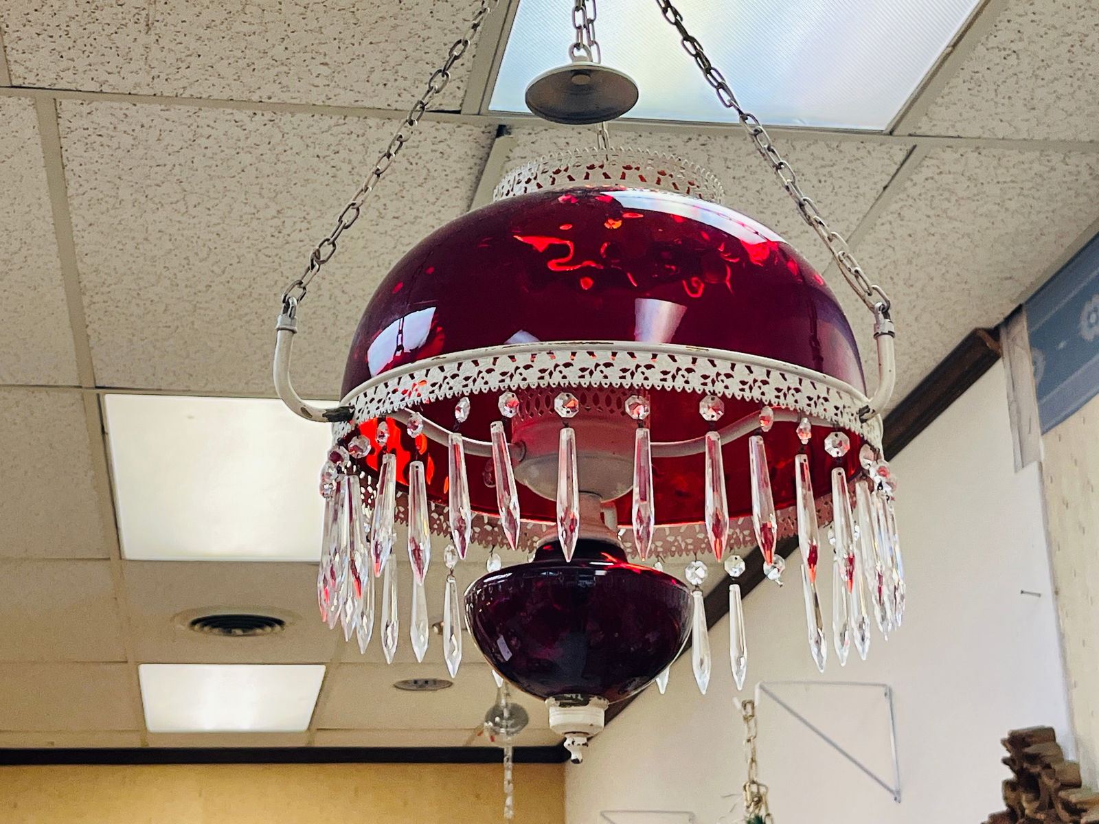 Victorian Ruby Hanging Light (1 of 3)