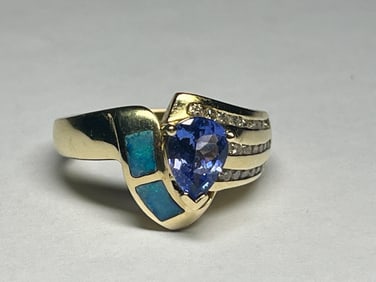 14kt Tsavorite/Dia. Ring