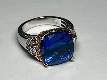 18kt Tanzanite/Dia. Ring