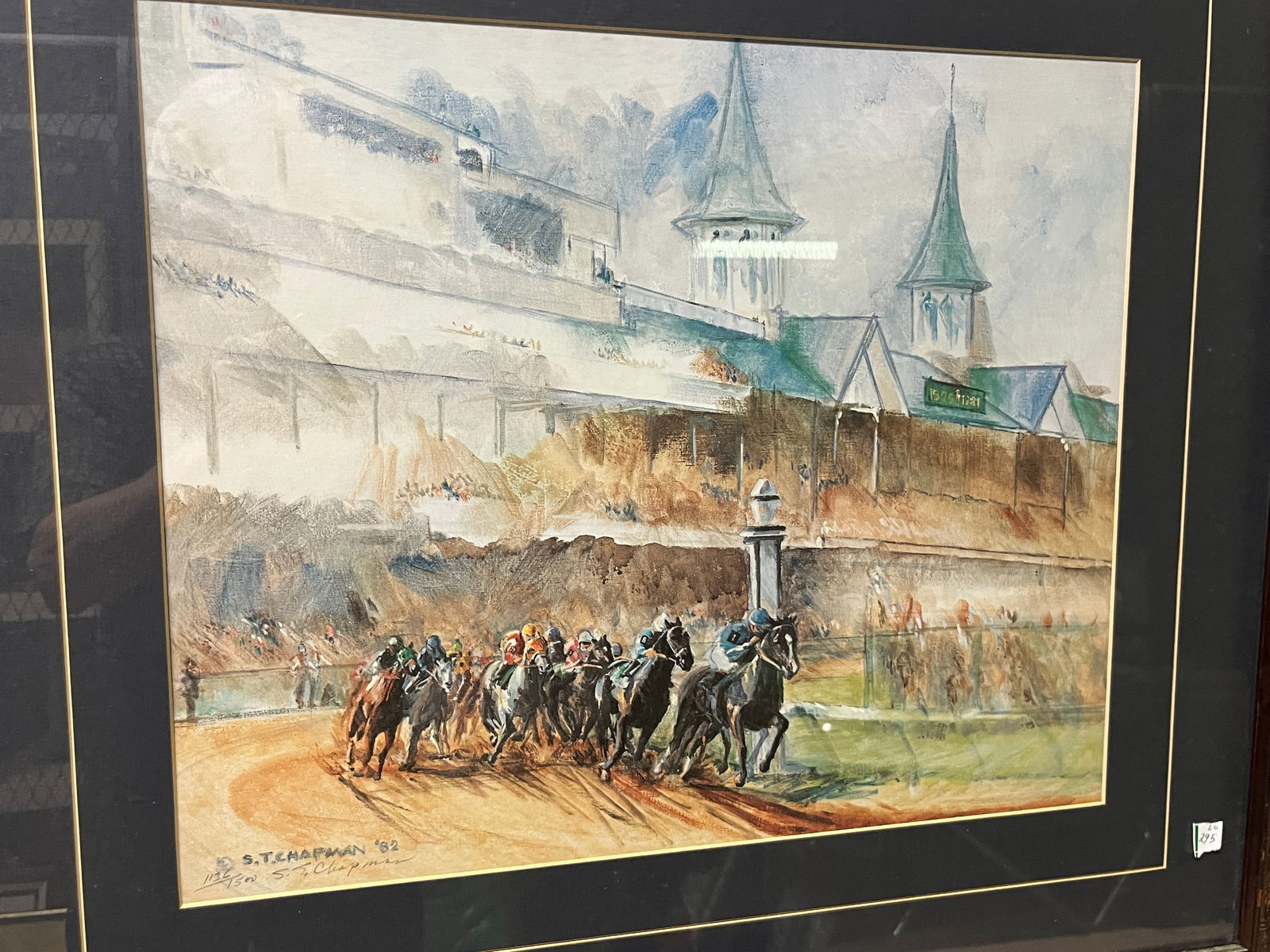 Print 'Horse Race' signed S. T. Chapman '82 (1 of 4)