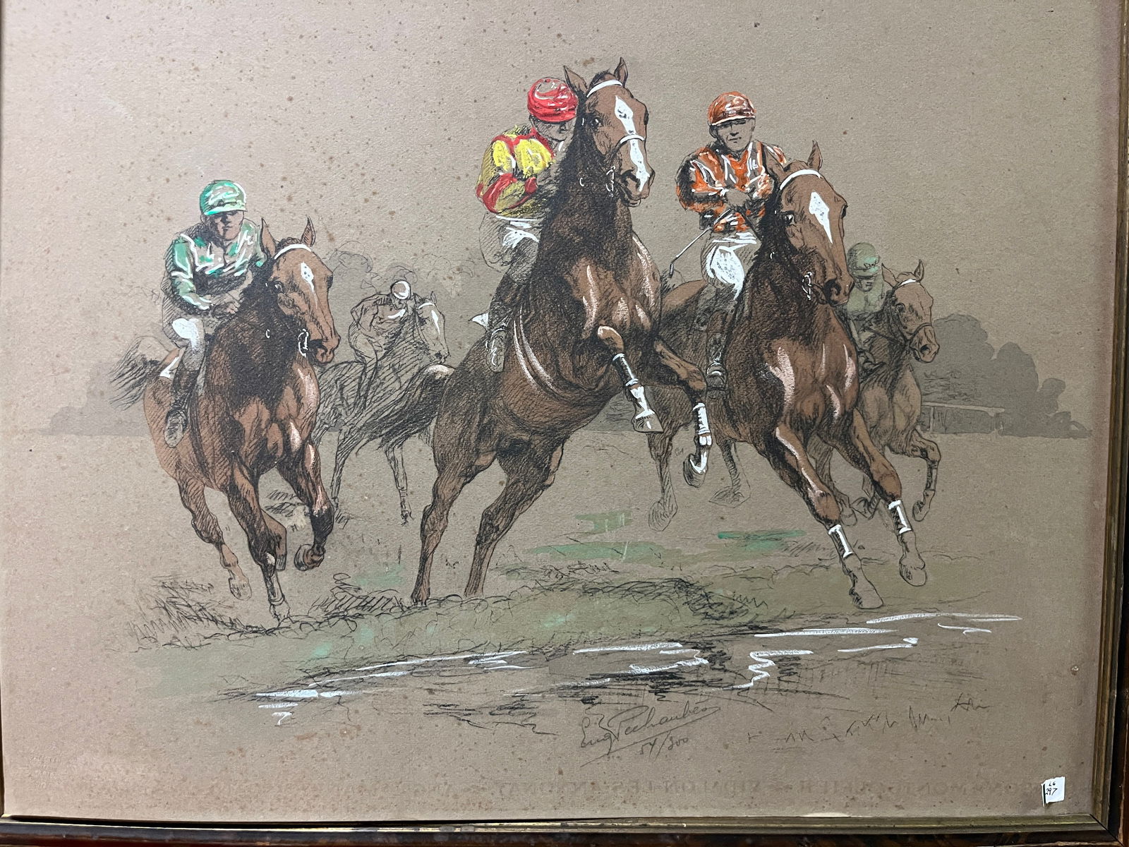 Litho 'Polo' signed E.Pechaubes (1 of 3)
