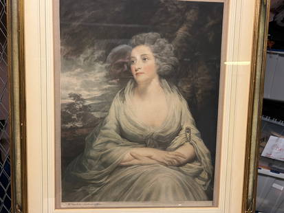 Print of 'Lady Bellhaven' signed Sir Henry Raeburn: Print-Portrait of 'Lady Bellhaven' signed LL Sir Henry Raeburn (1756-1853), 19x14