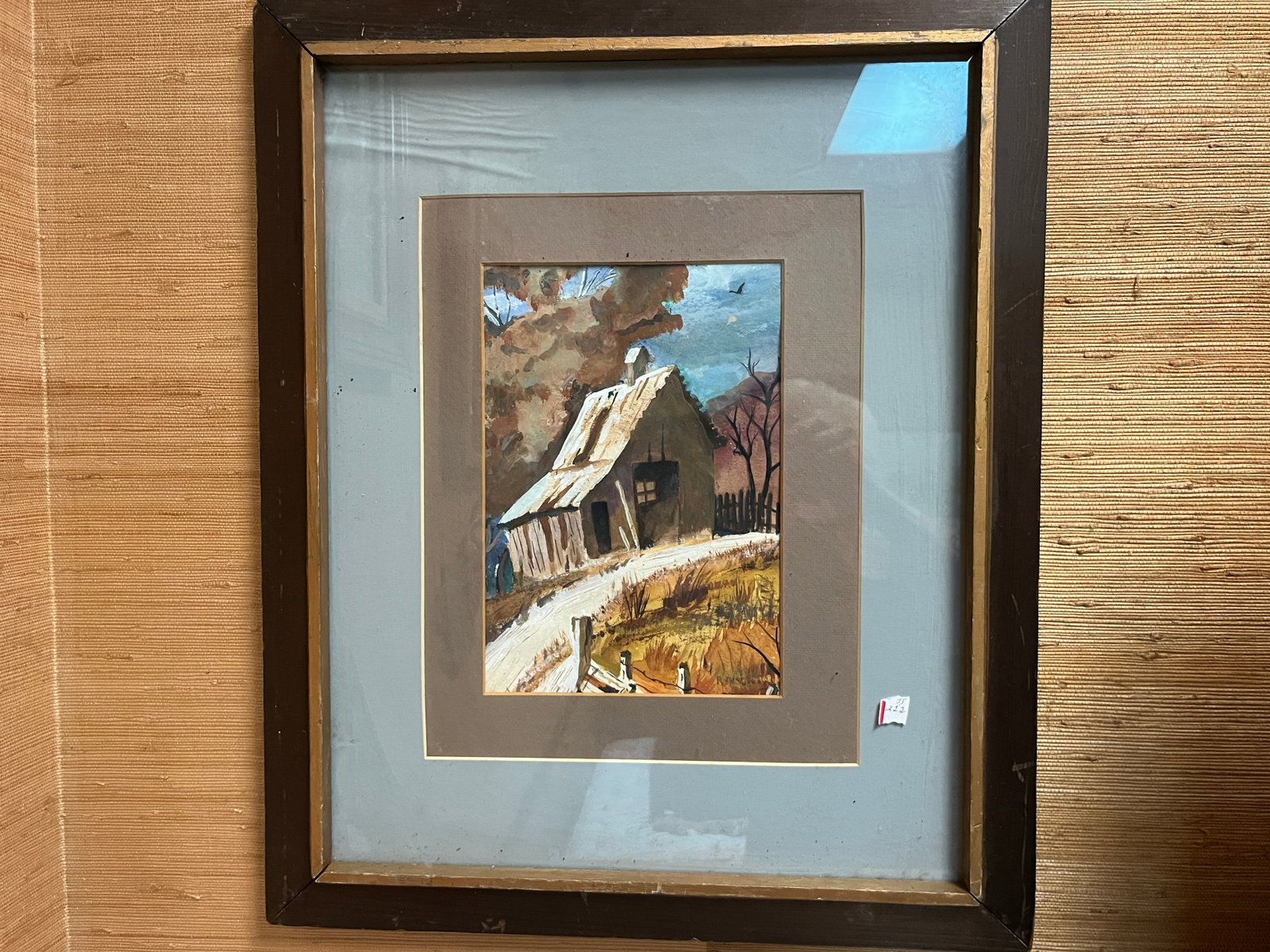 Water Color 'Barn' signed: Water Color 'Barn' signed LR, 10.5x7.5, Frame 23x19