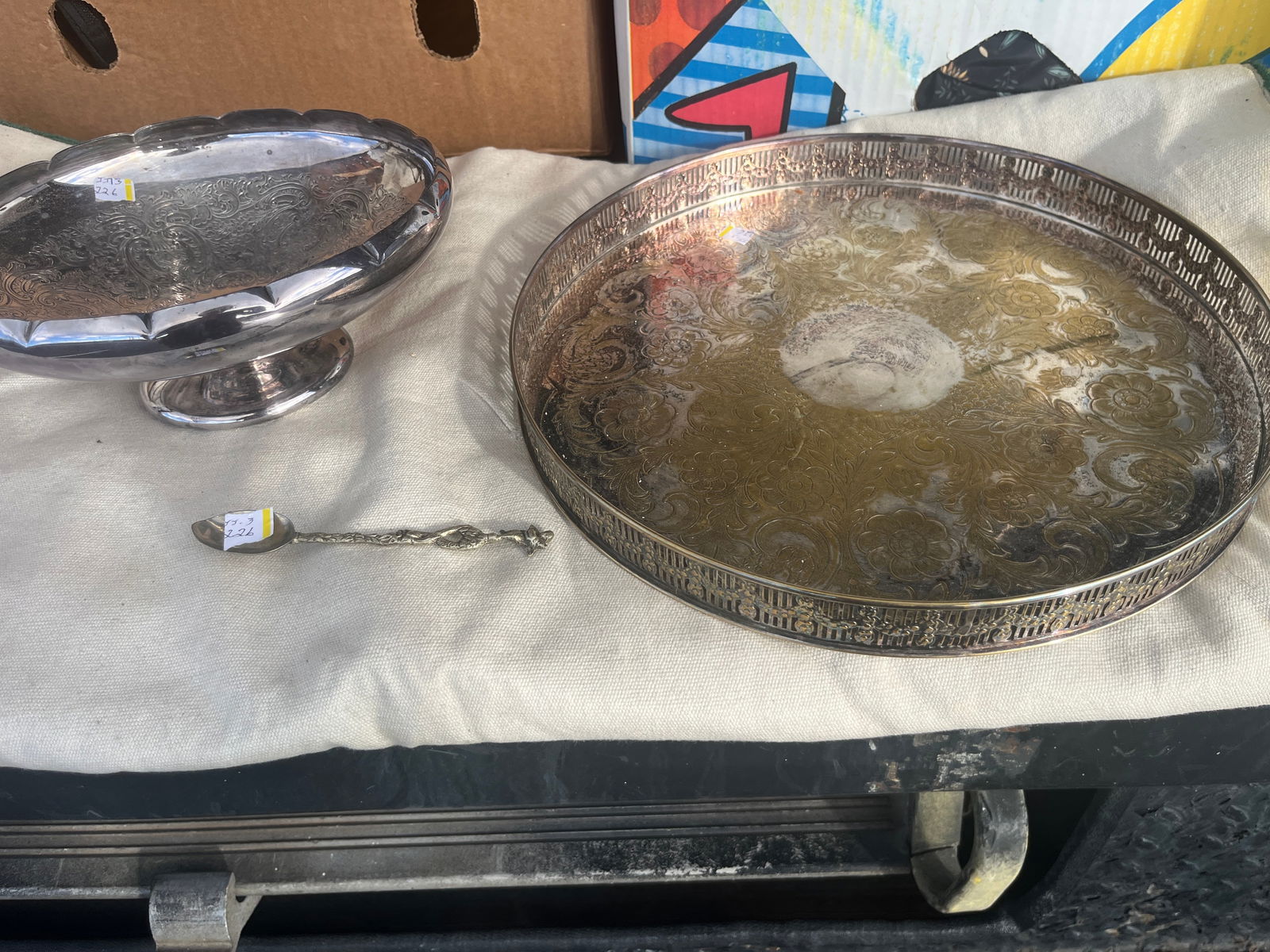 Silver Bar Tray-Compote-Spoon (1 of 1)