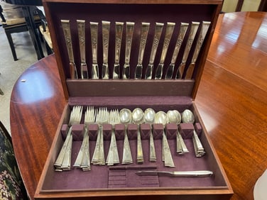 Reed & Barton Sterling 12-Place Set-61pc. 'Classic Rose"