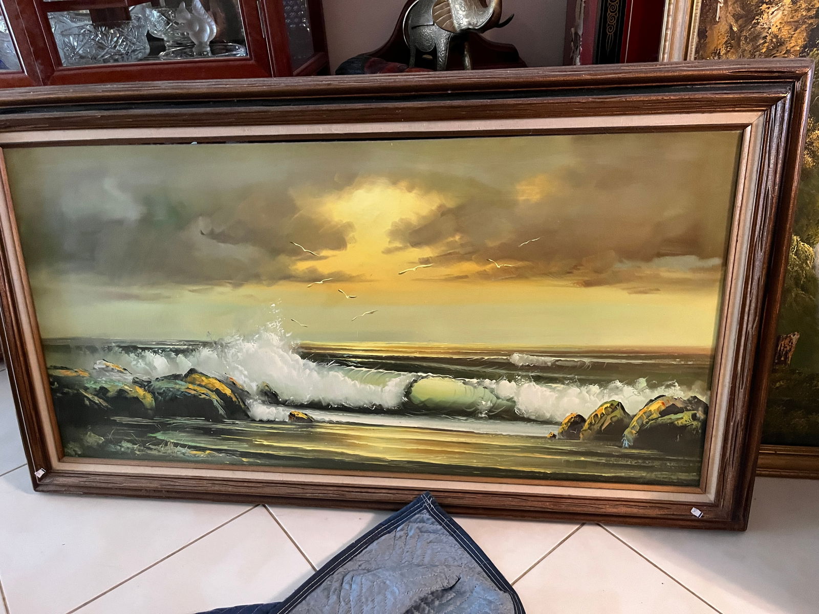 Oil/Canvas 'Ocean Scene' (1 of 4)