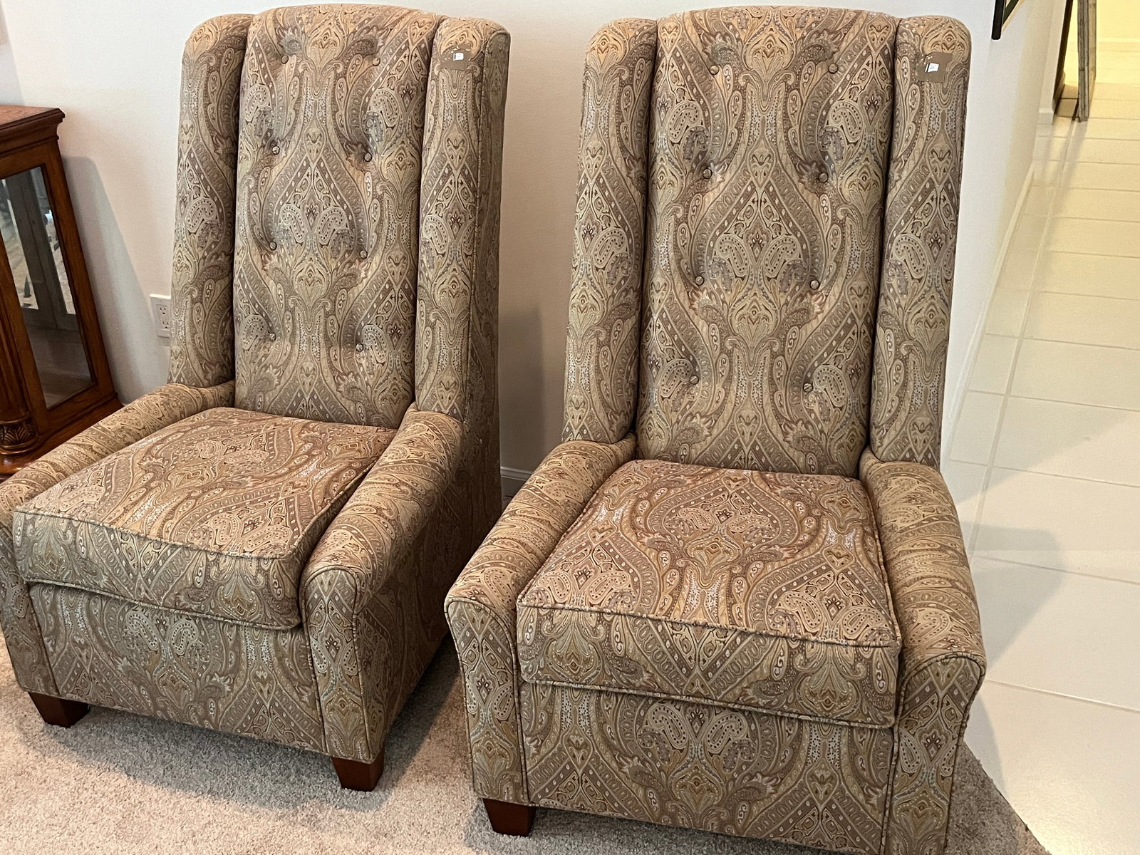 Pr. Thomasville Armless Chairs (1 of 4)