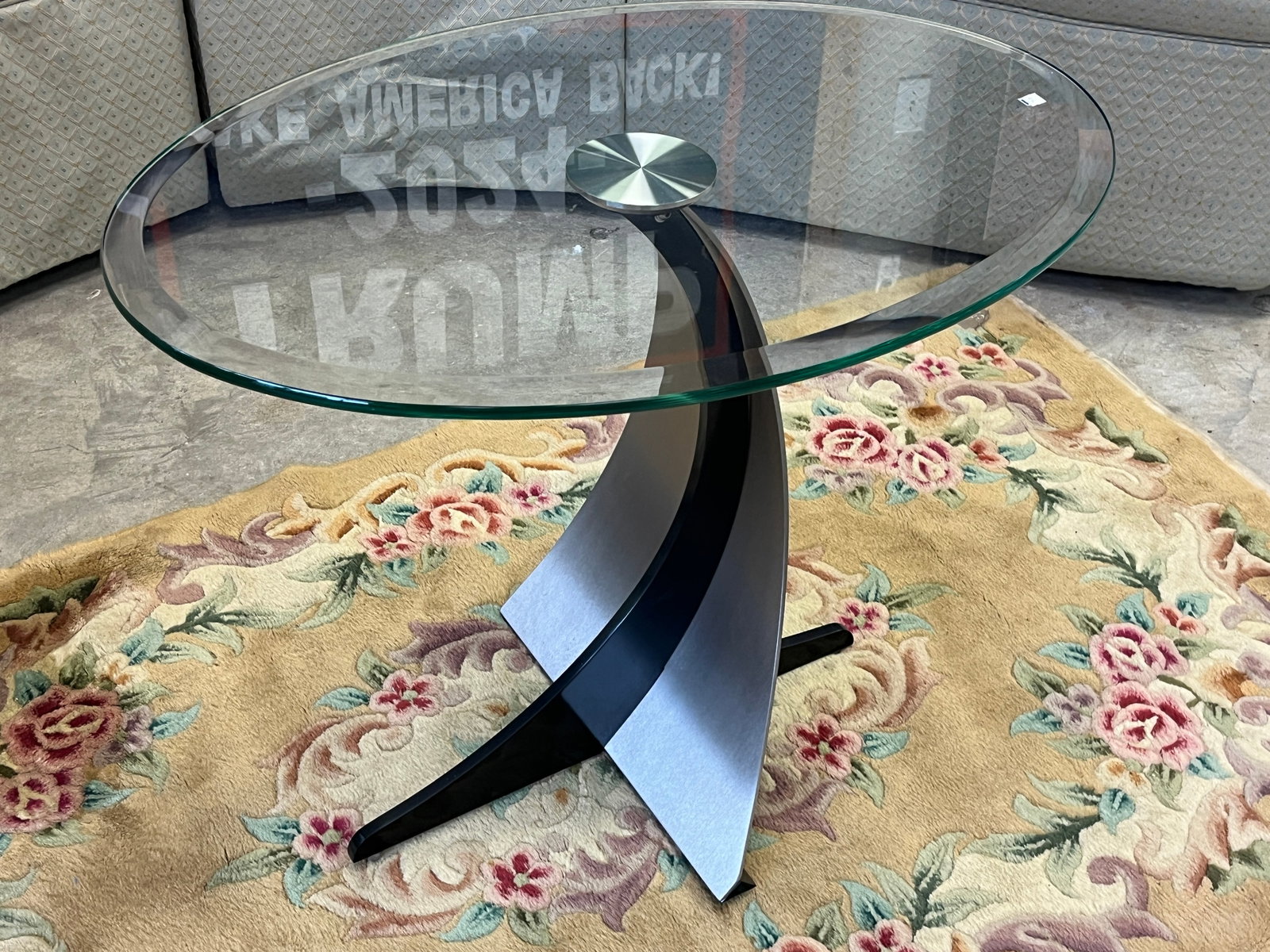 Modern Glass Top Side Table (1 of 3)