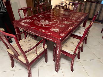 Chinese Din.Rm Table 8-Chairs
