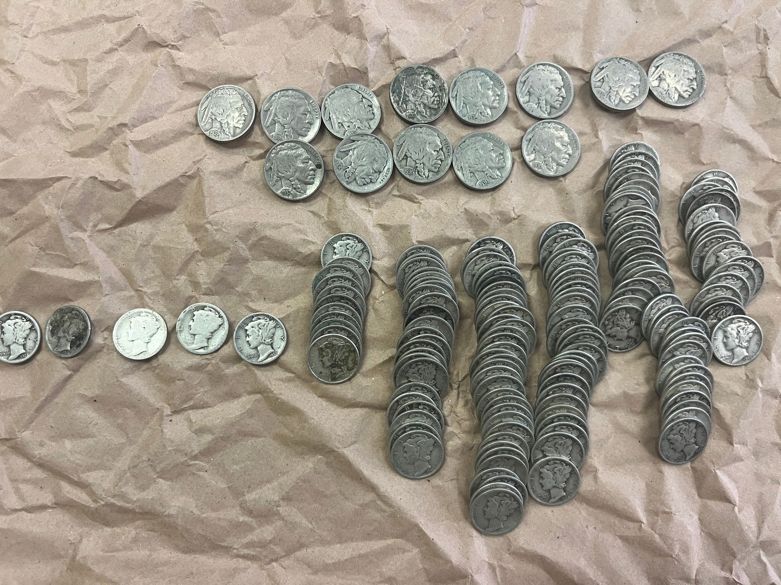 Bag Mercury Dimes/Buffalo Head Nickles (1 of 2)