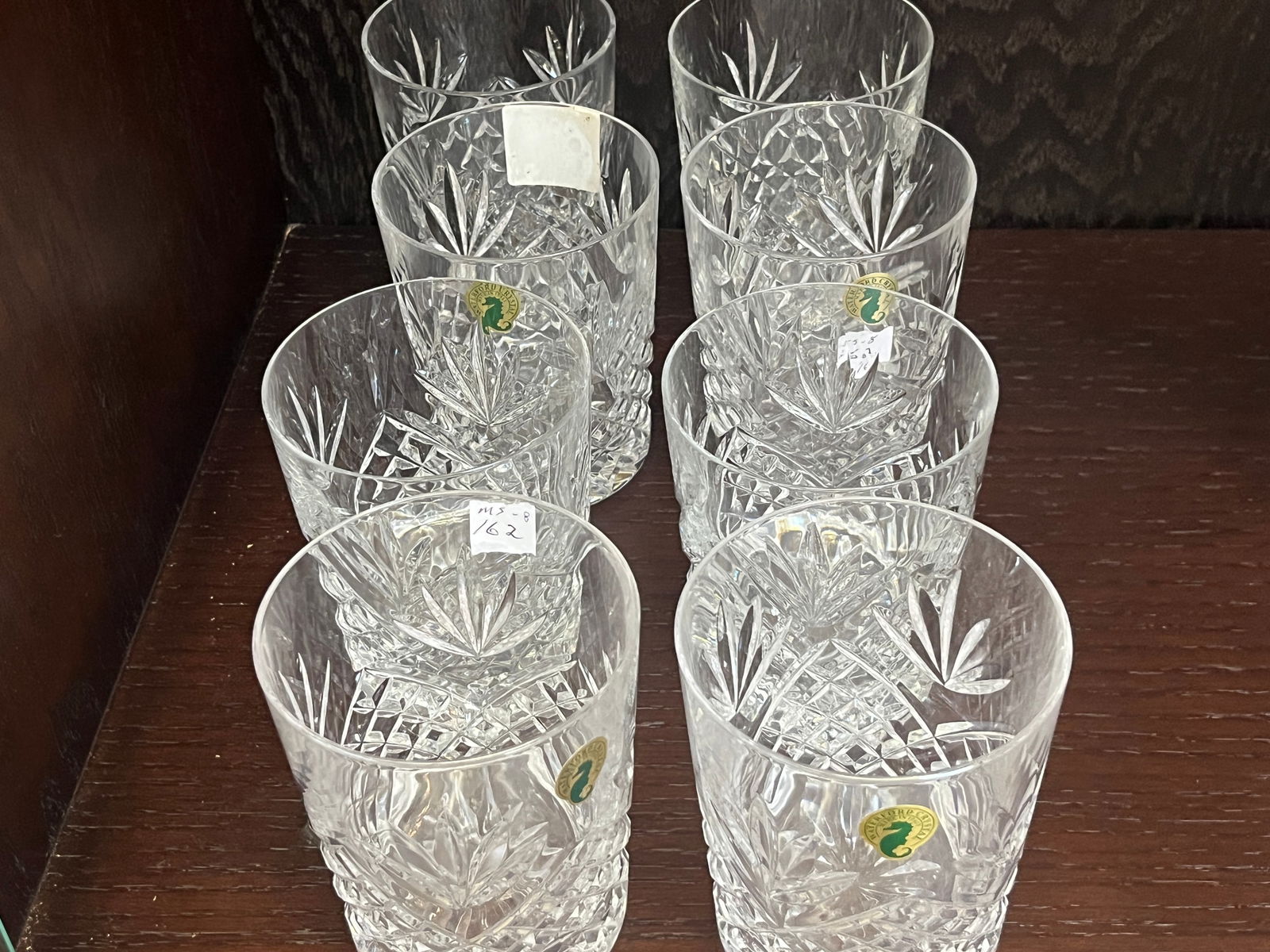 (8) Waterford Hand Cut Mouth Blown Old Fashion Glasses (1 of 2)
