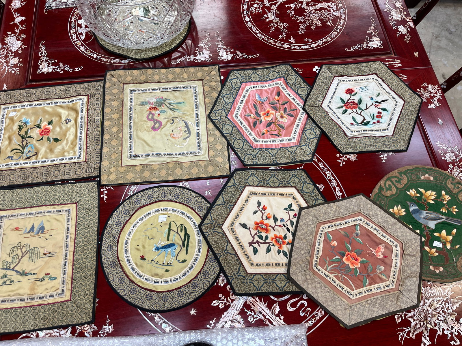 Assorted Embroidery Silk Chinese Place Mats (1 of 1)