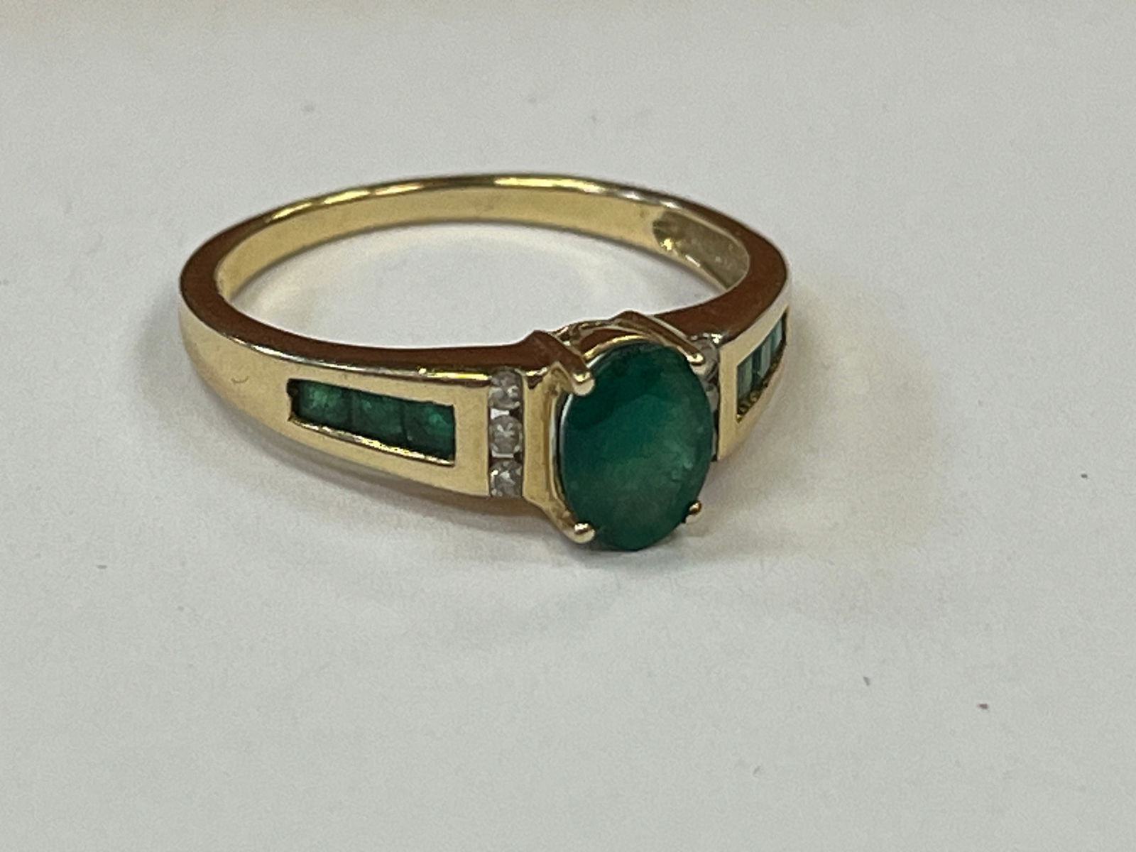 14k YG Emerald/Dia. Ring (1 of 3)