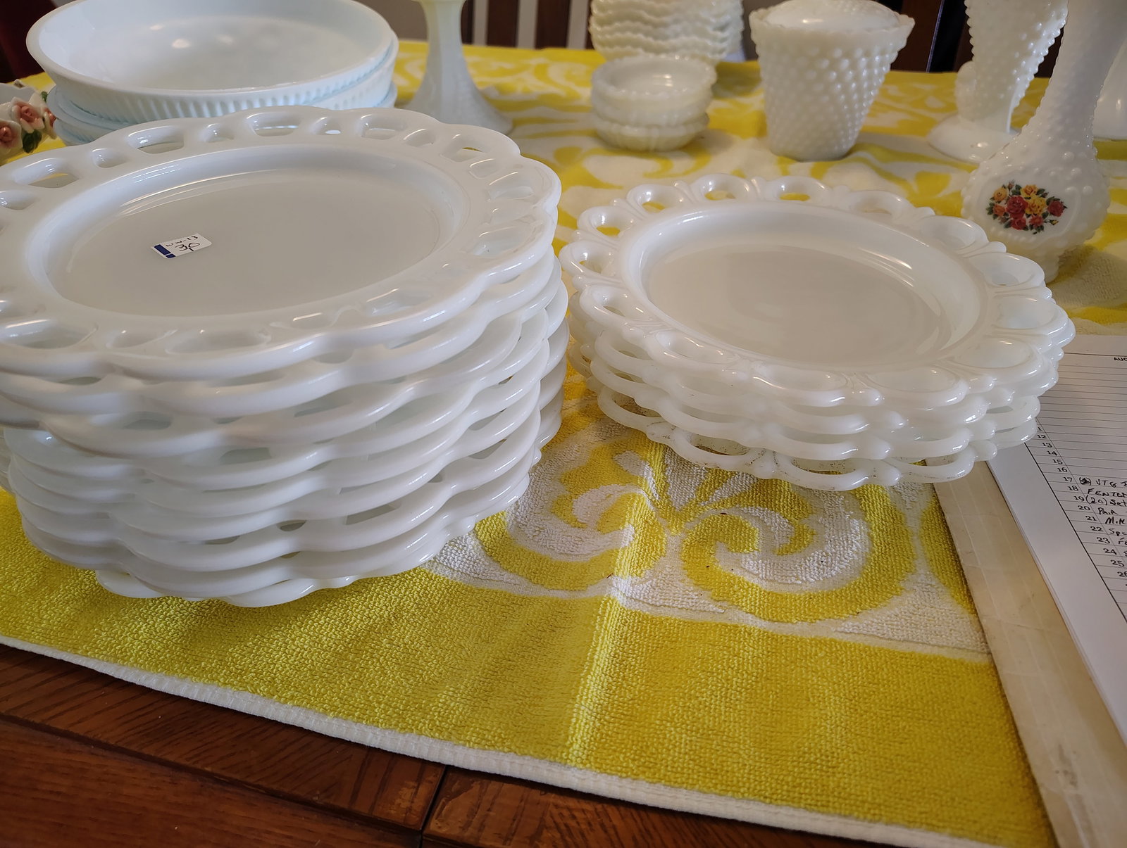 14-Anchor Hocking Milk Glass Plates (1 of 5)