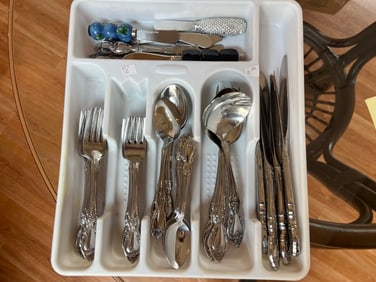 Tray of Flatware