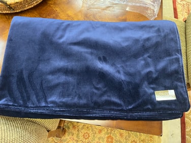 Dr. Blue Velour Bedspread