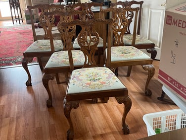 6-Chippendale Mahogany Chairs