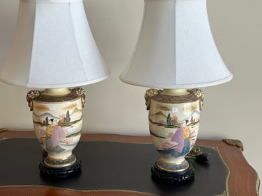 Pair Satsuma Lamps