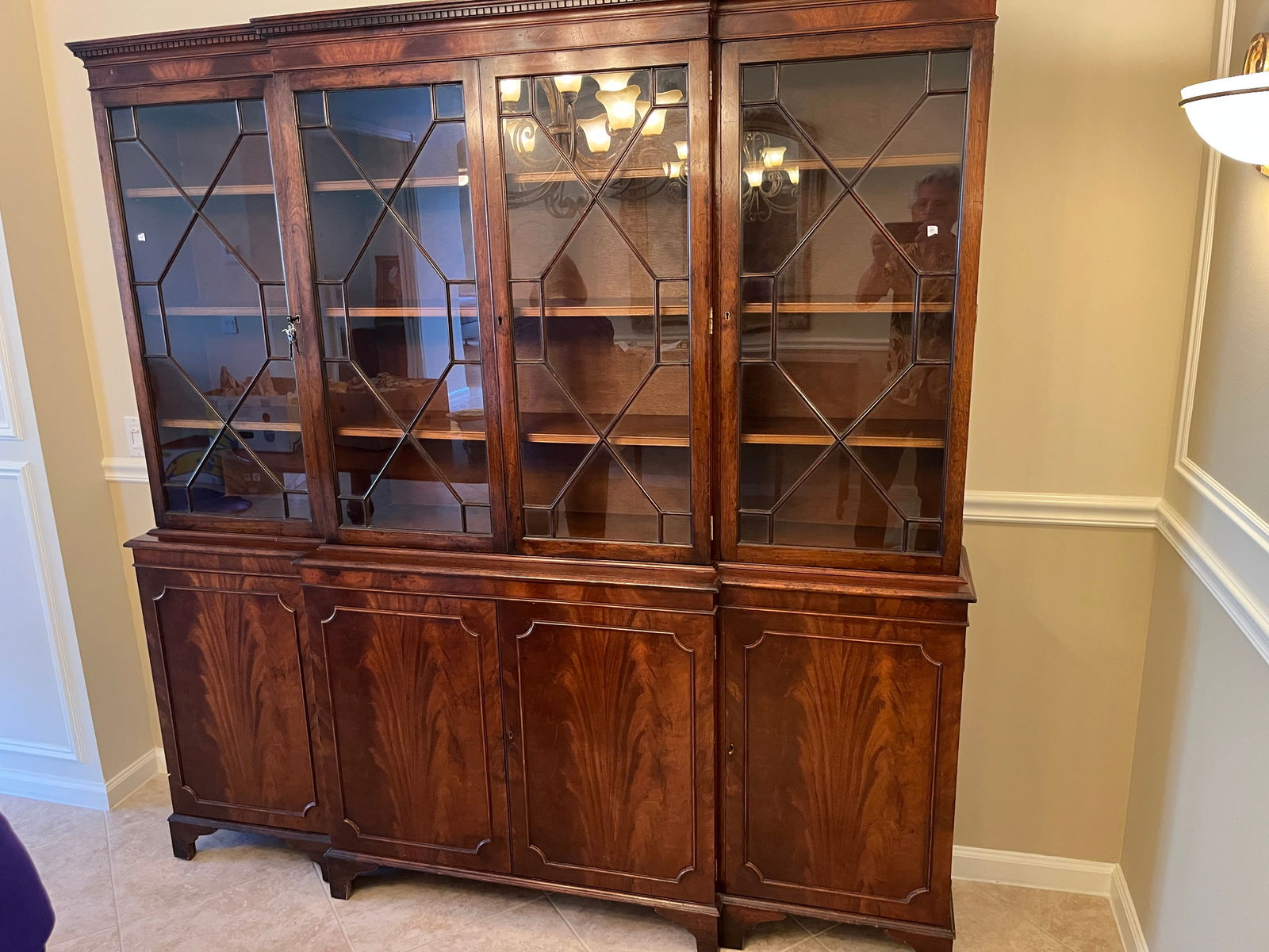 Georgian Style China Cabinet (1 of 3)