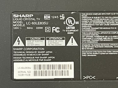 Sharp 60"TV